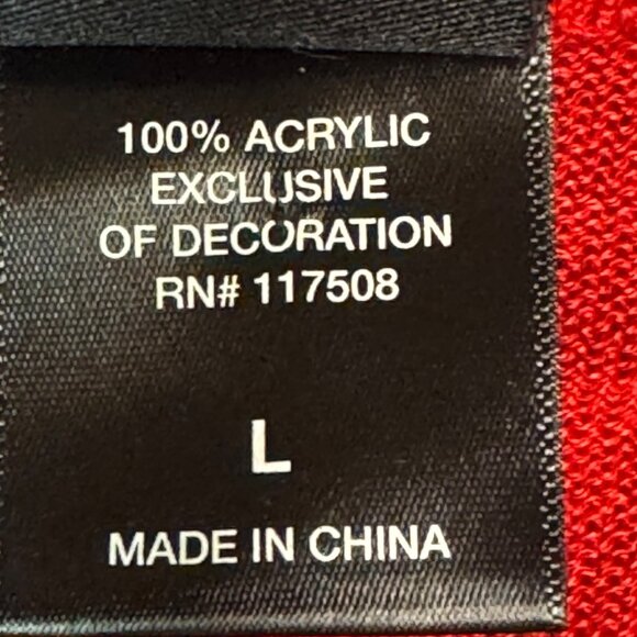 Star Wars R2-D2 Christmas Sweater Red Acrylic Large - Picture 10 of 13